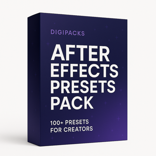 🎬 After Effects Preset Pack – 100+ Cinematic Transitions, Effects & Animations